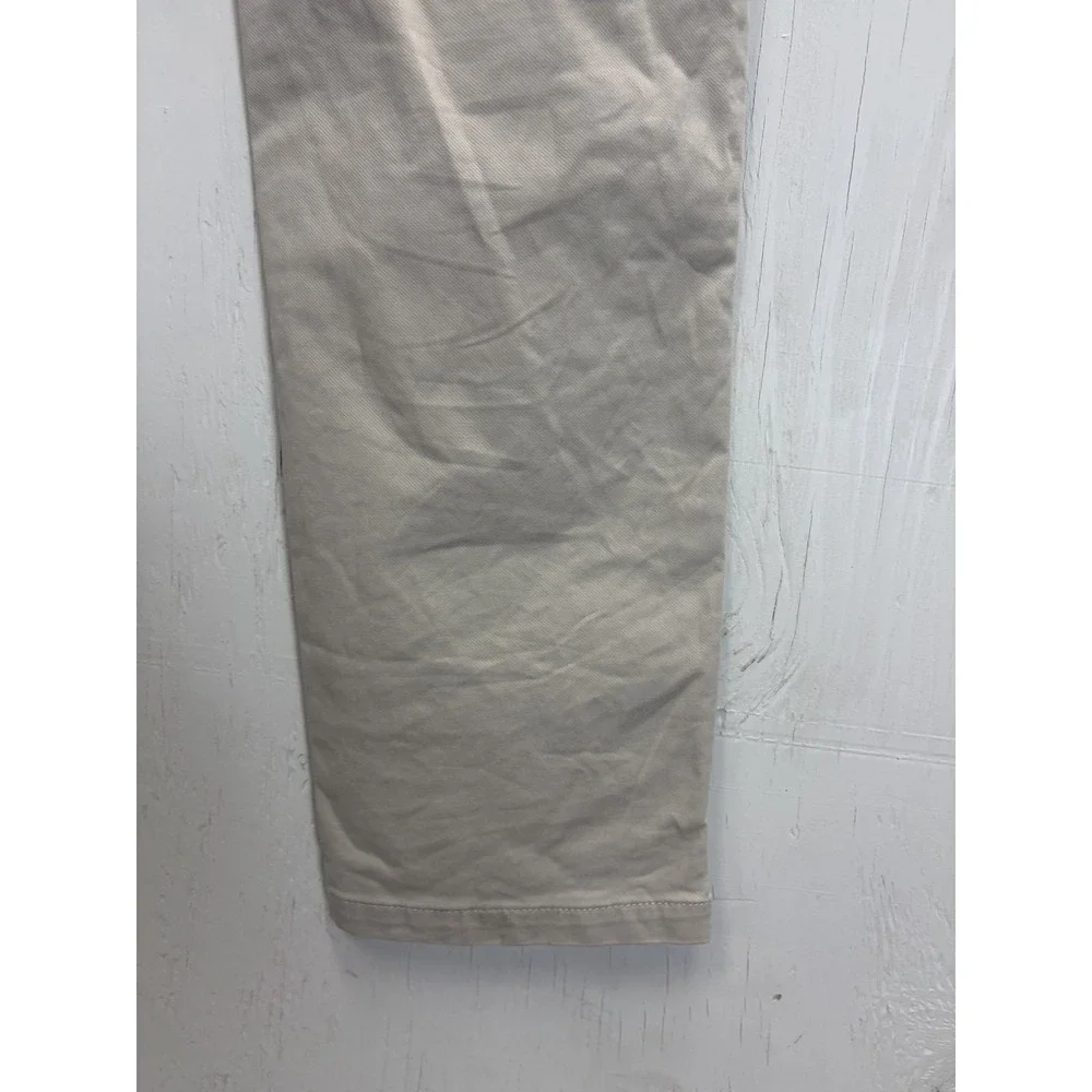 Mens PERK Khaki Pants Slim Stretch Size 36x32 Brown Tan Casual Flat Front